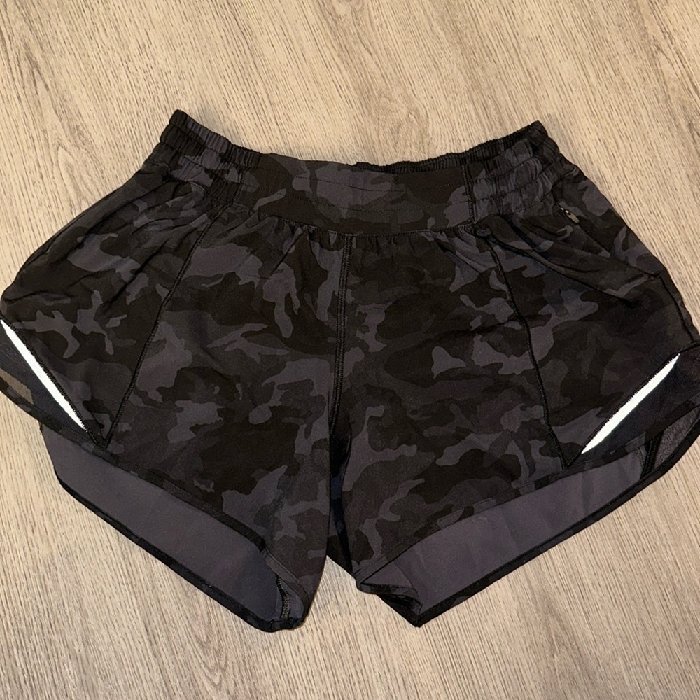 Lulu Black Camo Shorts